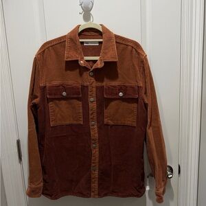 Zara  Corduroy Jacket Brown button front